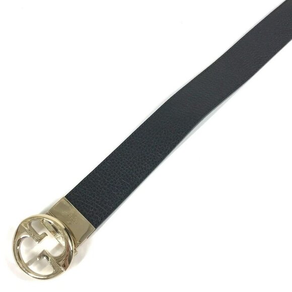 GUCCI 450000 Double G GG logo Belt buckle for bottoms belt Leather Black/blue main image 5